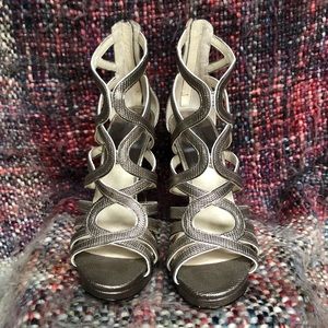 Michael Kors Silver Snakeskin Heels